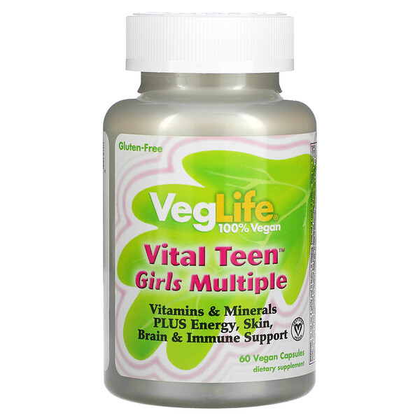 Vital Teen Girls Multiple, 60 веганских капсул VegLife