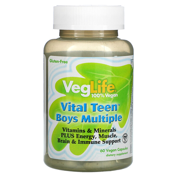 Vital Teen Boys Multiple, 60 веганских капсул VegLife