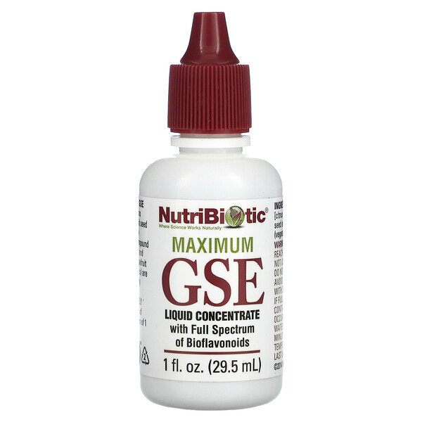 Maximum GSE, жидкий концентрат, 1 жидкая унция (29,5 мл) NutriBiotic
