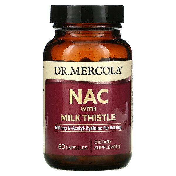 NAC с расторопшей, 500 мг, 60 капсул Dr. Mercola