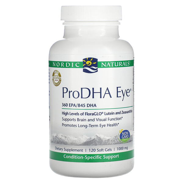 ProDHA Eye, 1000 мг, 120 мягких капсул - Nordic Naturals Nordic Naturals