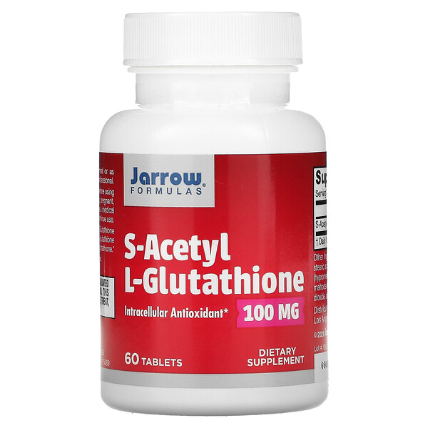 S-ацетил-L-глутатион, 100 мг, 60 таблеток Jarrow Formulas