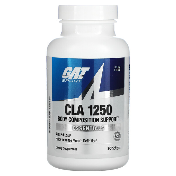 CLA 1250, 90 гелевых капсул GAT
