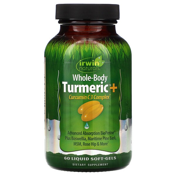 Whole-Body Turmeric+, 60 жидких мягких желатиновых капсул Irwin Naturals