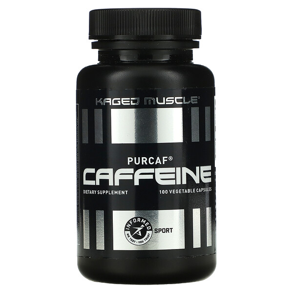 PurCaf Caffeine, 100 растительных капсул Kaged Muscle
