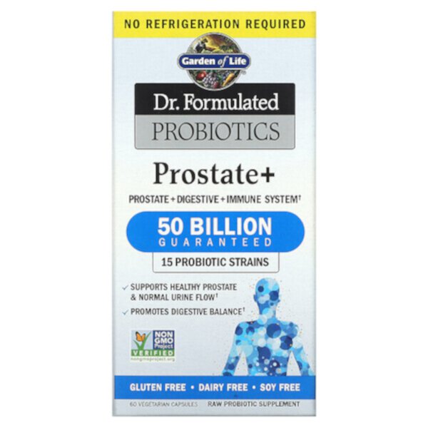 Пробиотики Dr. Formulated, Prostate+, 60 вегетарианских капсул Garden of Life