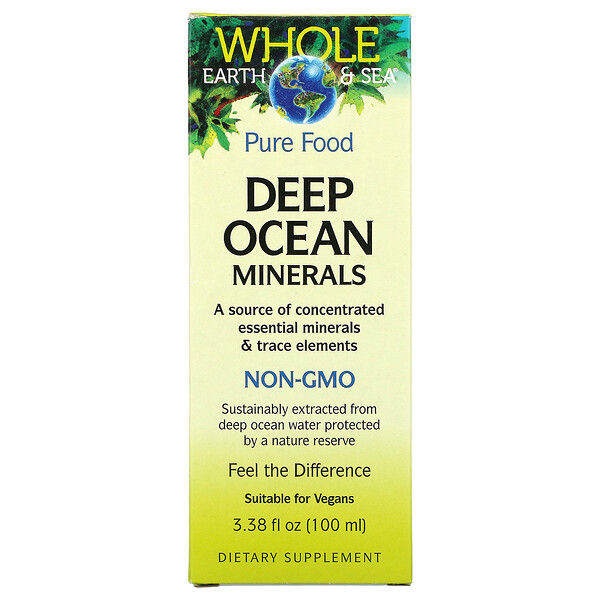 Whole Earth & Sea, Deep Ocean Minerals, 3.38 fl oz (Жидкие унции) (100 ml) Natural Factors