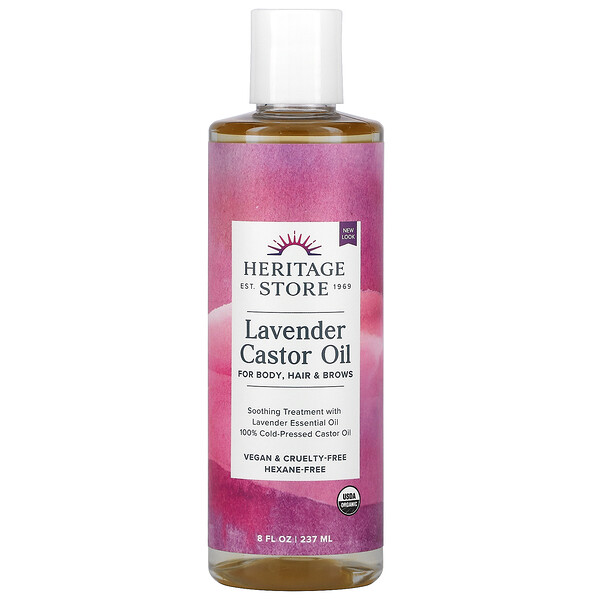 Lavender Castor Oil, 8 fl oz (237 ml) Heritage Store