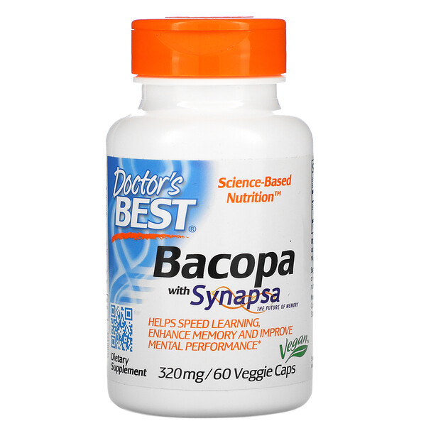Бакопа с синапсой, 320 мг, 60 вегетарианских капсул Doctor's Best