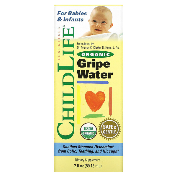Органическая грип-вода, 2 жидких унции (59,15 мл) ChildLife Essentials
