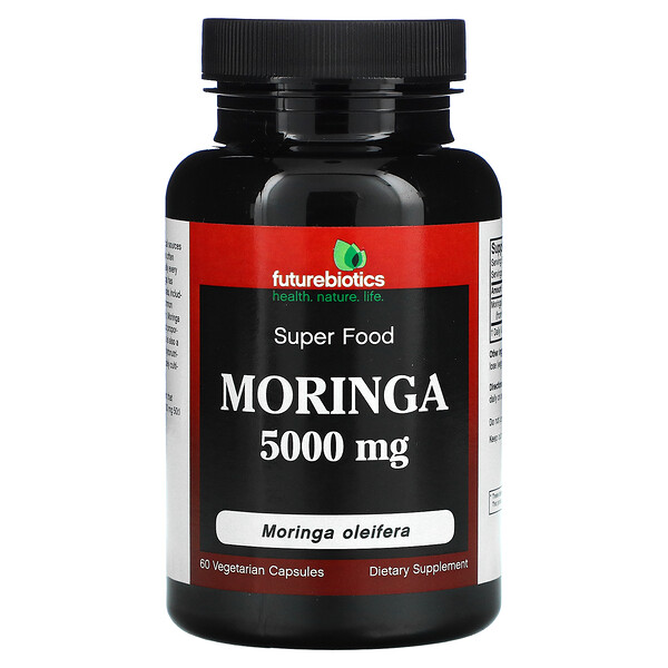 Моринга, 5000 мг, 60 вегетарианских капсул FutureBiotics