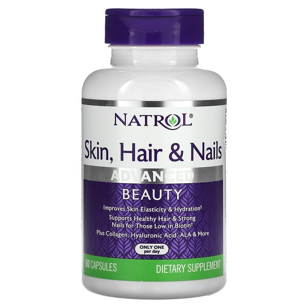 Skin, Hair & Nails, Advanced Beauty, 60 капсул Natrol