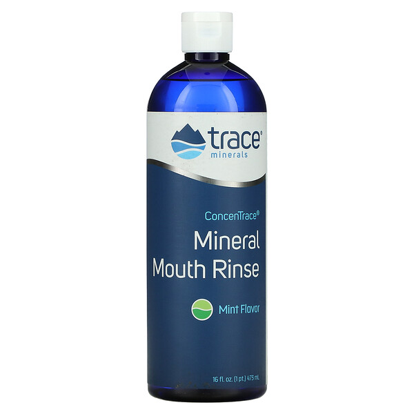 ConcenTrace Минеральный ополаскиватель для полости рта, мята, 16 жидких унций (473 мл) Trace Minerals Research