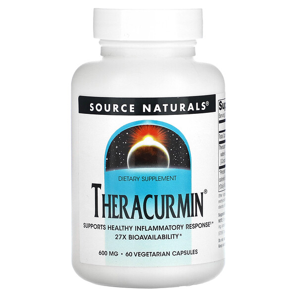 Теракурмин, 600 мг, 60 вегетарианских капсул Source Naturals