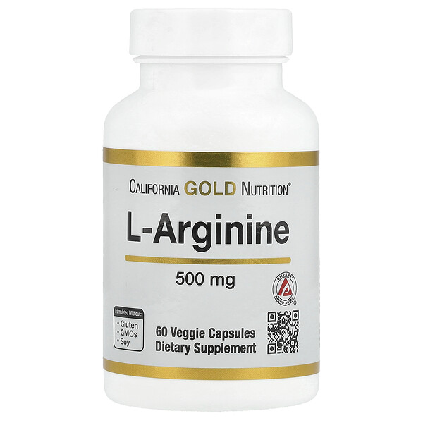 L-Arginine - 60 вегетарианских капсул - California Gold Nutrition California Gold Nutrition