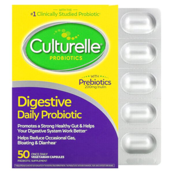 Пробиотики, Ежедневный - 50 вегетарианских капсул - Culturelle Culturelle