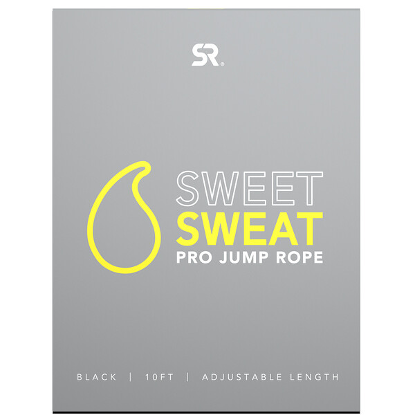Скакалка Sweet Sweat Pro, черная, 1 скакалка Sports Research