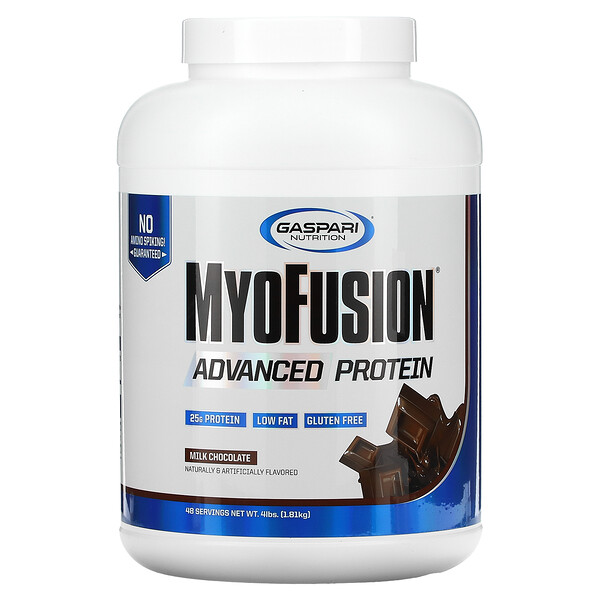 MyoFusion, Advanced Protein, молочный шоколад, 4 фунта (1,81 кг) Gaspari Nutrition