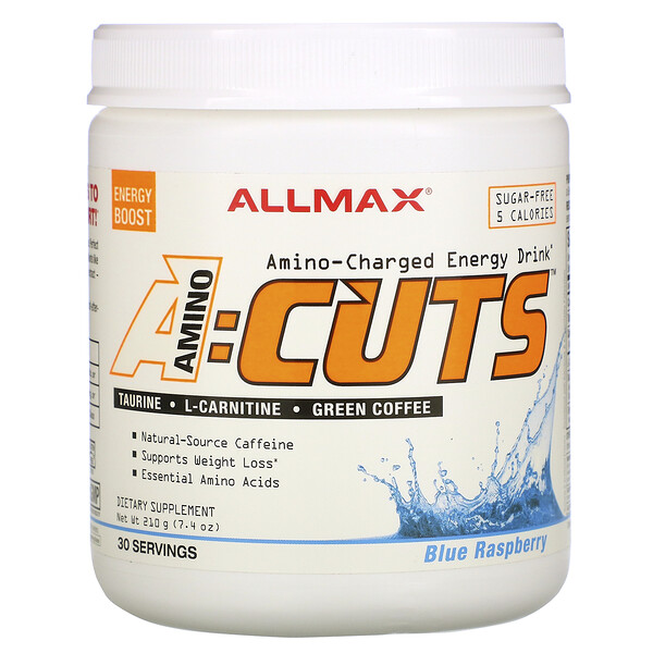 ACUTS, Энергетический напиток с аминокислотами, голубая малина, 7,4 унции (210 г) ALLMAX