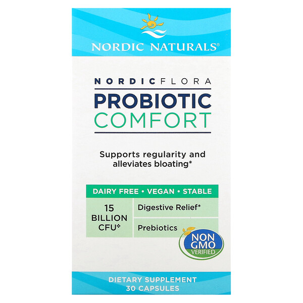 Nordic Flora Probiotic, Comfort, 15 Billion CFU, 30 Capsules (Капсулы) Nordic Naturals