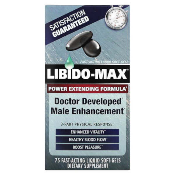 Libido-Max, 3-этапная формула для мужчин - 75 быстродействующих жидких капсул - Applied Nutrition Applied Nutrition