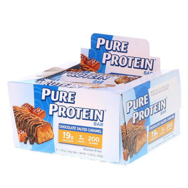 Шоколадный батончик с соленой карамелью, 6 батончиков, 1,76 унции (50 г) каждый Pure Protein