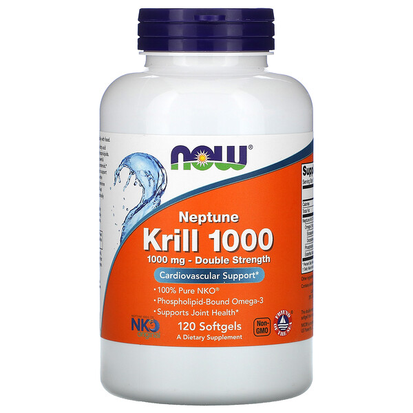 Neptune Krill 1000 - 1000 мг - 120 мягких капсул - NOW Foods NOW Foods