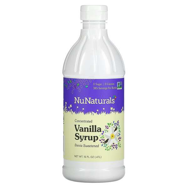 Концентрированный ванильный сироп, 16 жидких унций (0,47 л) NuNaturals