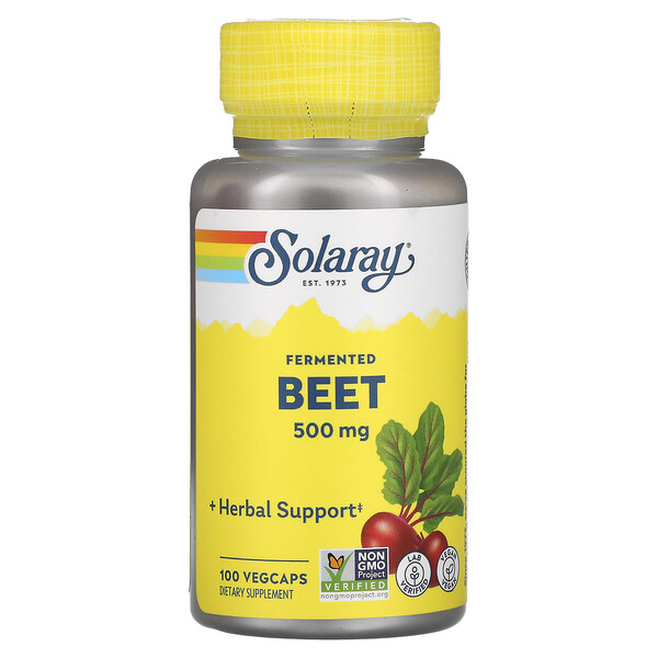 Fermented Beet, 500 mg, 100 VegCaps Solaray