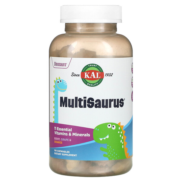 MultiSaurus, Berry, Grape & Orange, 180 Chewables (Жевательные таблетки) KAL