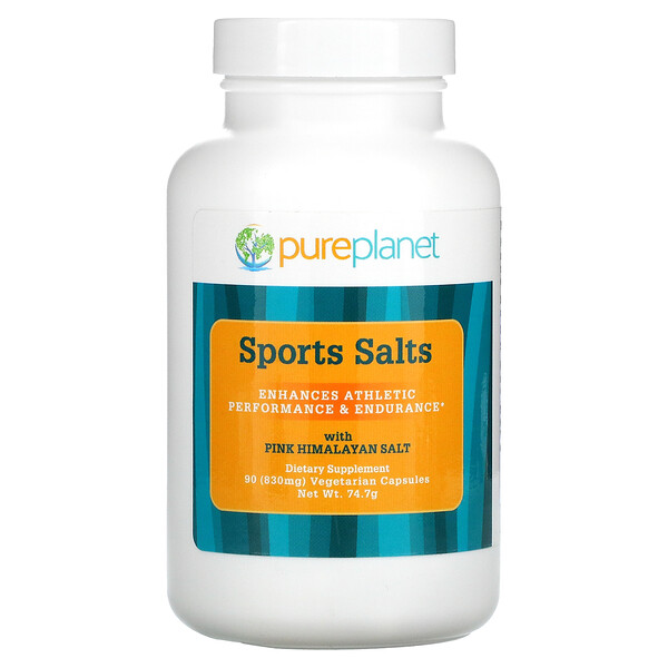 Спортивные соли, 830 мг, 90 вегетарианских капсул Pure Planet