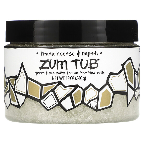 Zum Tub, Эпсом и морская соль, ладан и мирра, 12 унций (340 г) ZUM