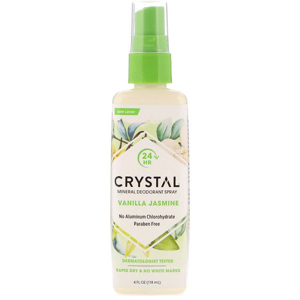 Минеральный дезодорант-спрей, ванильный жасмин, 4 жидких унции (118 мл) Crystal Body Deodorant