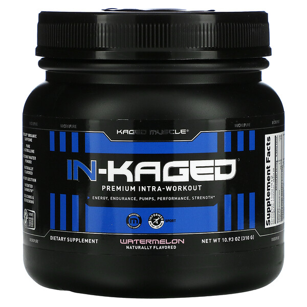 IN-KAGED, Premium Intra-Workout, арбуз, 10,93 унции (310 г) Kaged Muscle