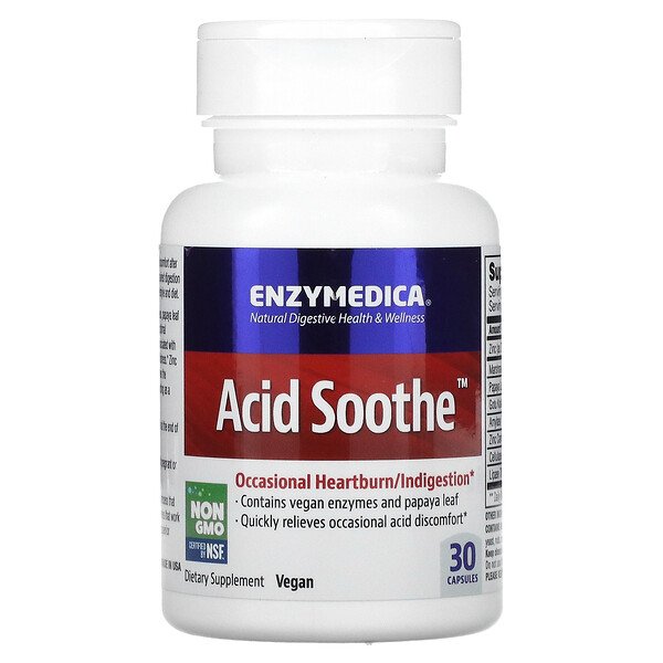 Acid Soothe, 30 капсул Enzymedica