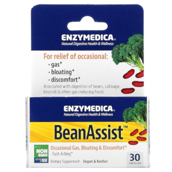 BeanAssist, 30 капсул Enzymedica