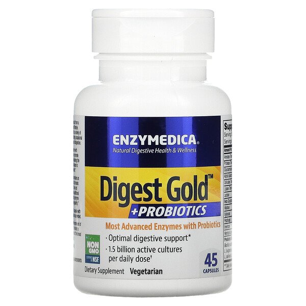 Digest Gold + Пробиотики - 45 капсул - Enzymedica Enzymedica