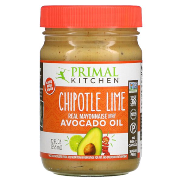  Майонез Chipotle Lime с маслом авокадо, 12 жидких унций (355 мл) Primal Kitchen
