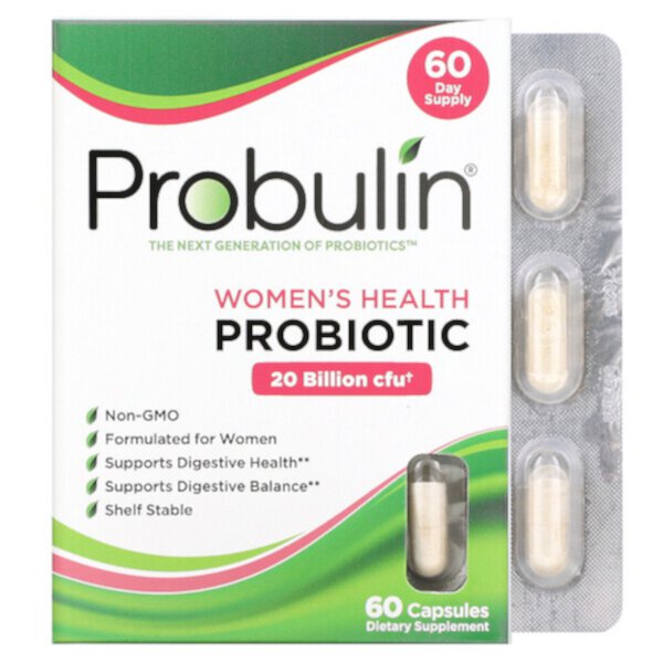 Пробиотик для женского здоровья, 20 миллиардов КОЕ, 60 капсул Probulin