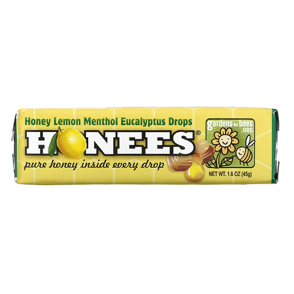Медово-лимонные леденцы от кашля, 1,6 унции (45 г) Honees