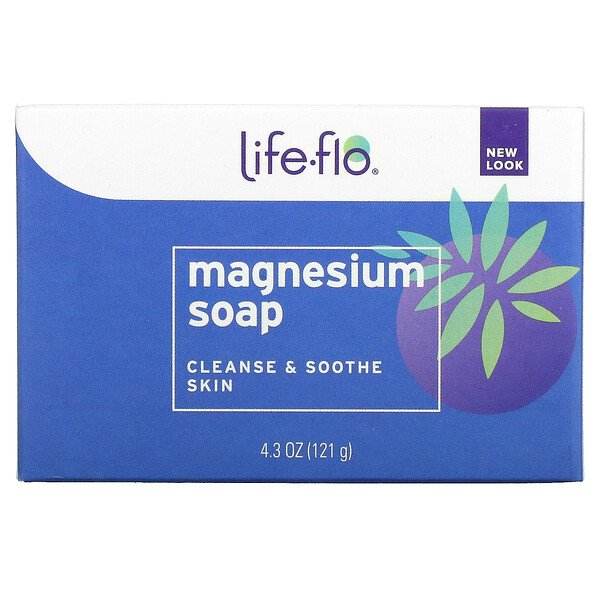 Кусковое мыло с магнием, 4,3 унции (121 г) Life-flo