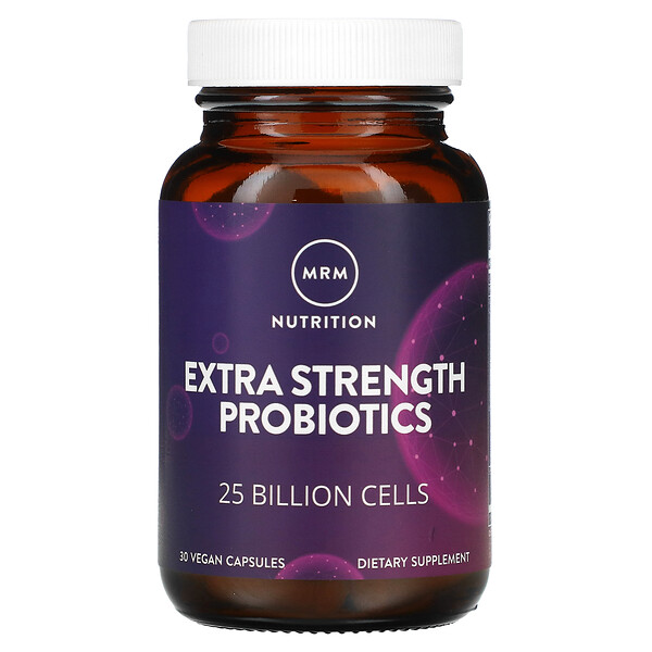 Экстра Сила Пробиотики - 25 миллиардов клеток - 30 веганских капсул - MRM MRM