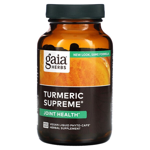 Turmeric Supreme, 120 Vegan Liquid Phyto-Caps (Веганские жидкие фитокапсулы) Gaia Herbs