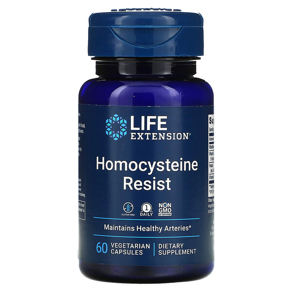 Homocysteine Resist, 60 вегетарианских капсул Life Extension