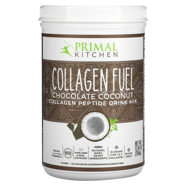 Collagen Fuel, шоколадно-кокосовый, 13,89 унций (394 г) Primal Kitchen
