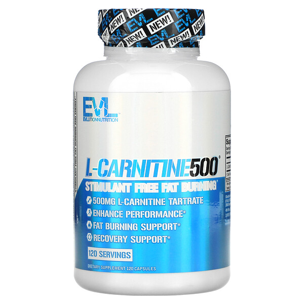 L-КАРНИТИН500, 120 капсул EVLution Nutrition