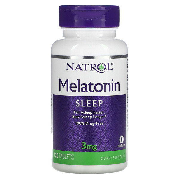 Мелатонин, 3 мг, 120 таблеток Natrol