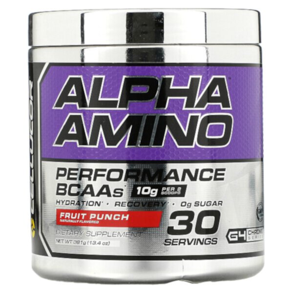Alpha Amino, Эффективные аминокислоты с разветвленной цепью, фруктовый пунш, 13,4 унции (381 г) Cellucor
