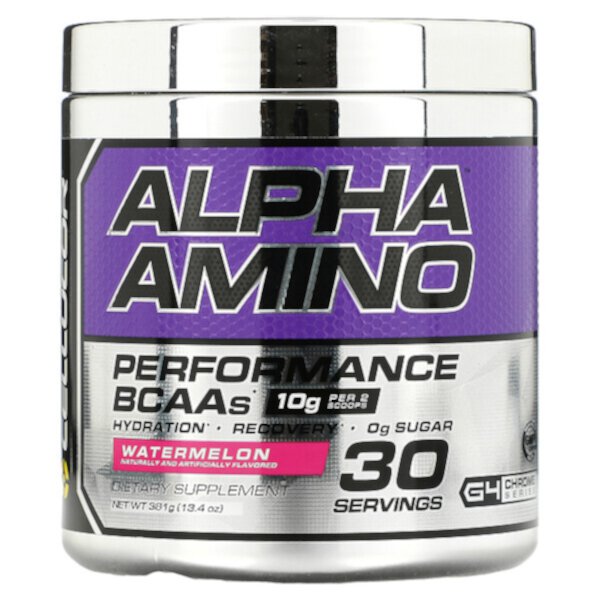 Alpha Amino, Эффективные аминокислоты с разветвленной цепью, арбуз, 13,4 унции (381 г) Cellucor