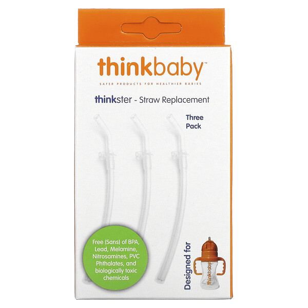 Thinkbaby, Thinkster - замена соломинок, 3 шт. в упаковке Think
